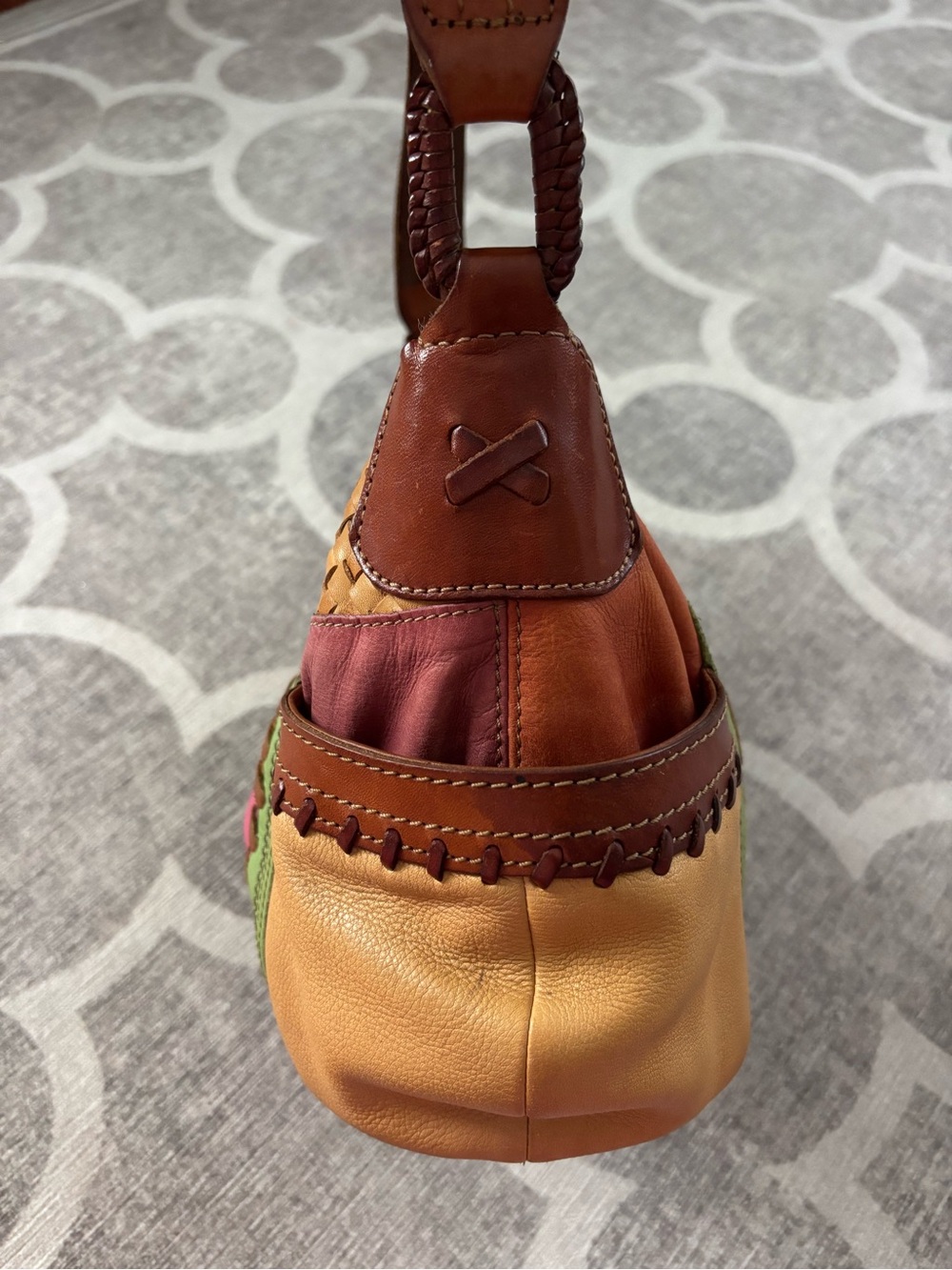 Fossil Multicolor Patchwork Leather Shoulder Bag - Picture 2 of 10